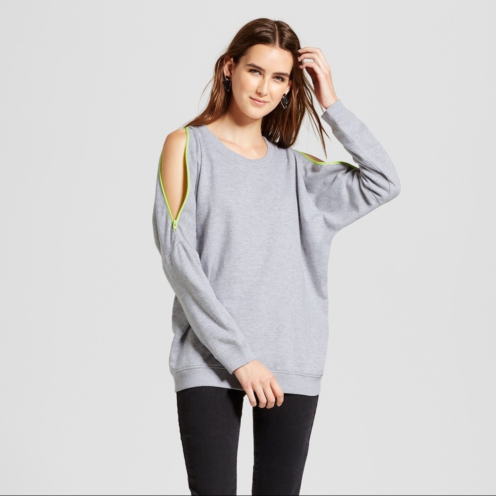 French Terry Cold Shoulder Sweatshirt